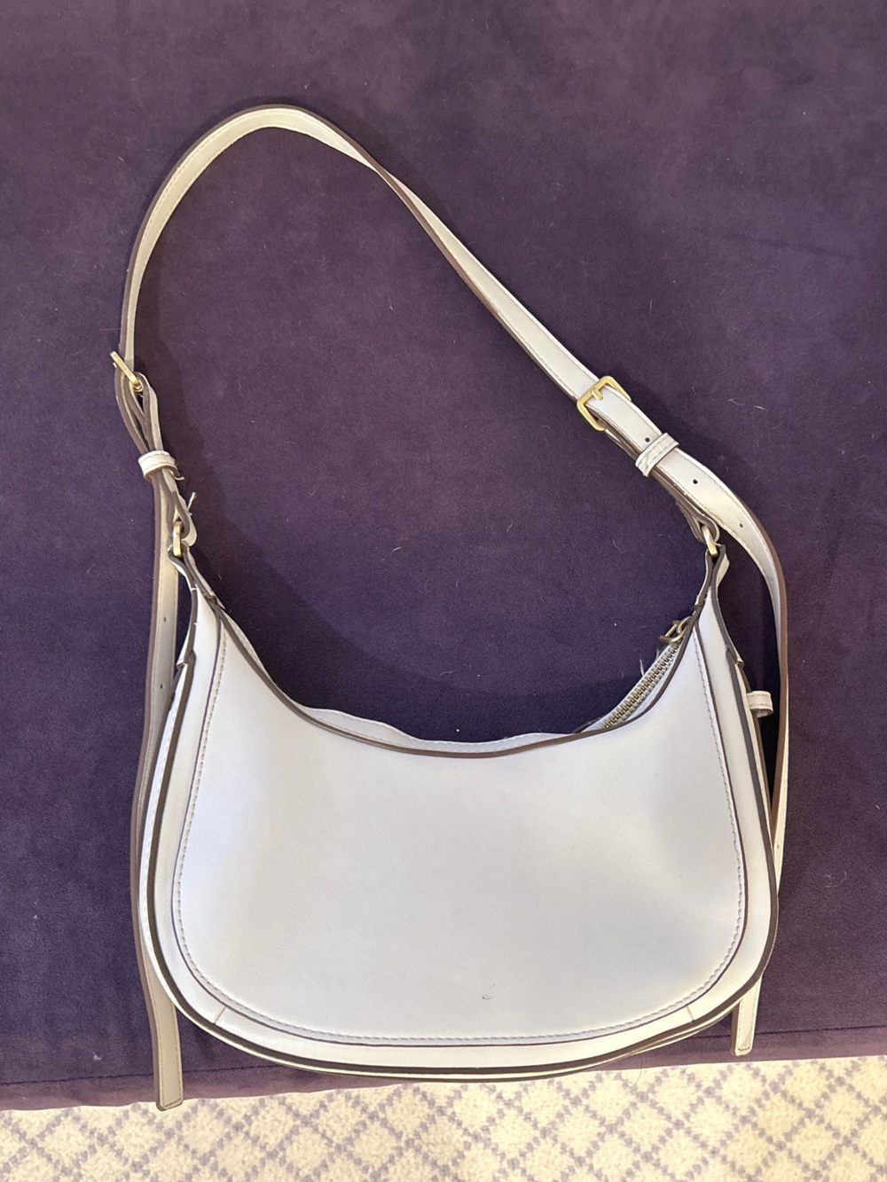 Mango Cream Curved Shoulder Bag